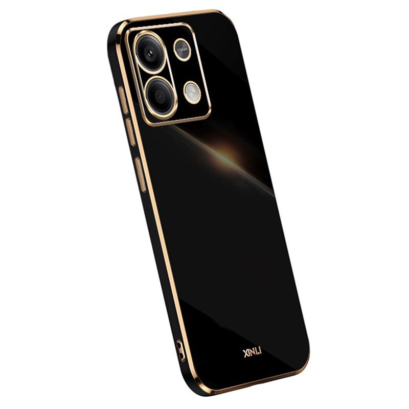 XINLI For Xiaomi Redmi Note 13 Pro 4G/Poco M6 Pro 4G TPU Phone Case Electroplating Edge