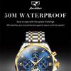 JINSHIDUN New Business and leisure Men's Watch Business Luminous Tourbillon Multifunctional Mechanical Watch High-end Men's Watch