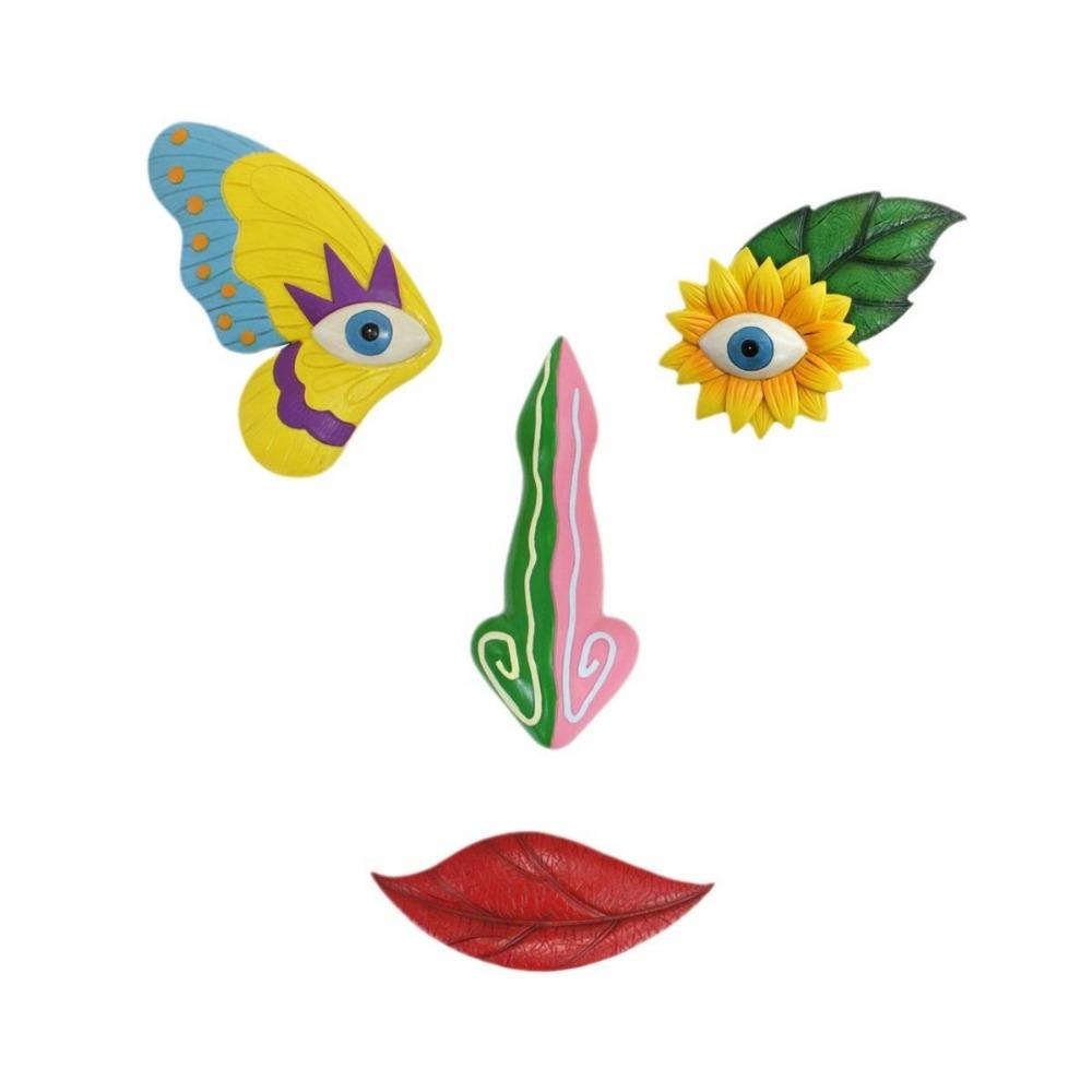 1 Set Colorful Butterfly Tree Face Pendants Unique Resin Garden Sculptures  Home Decor