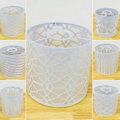Paralume in metallo floreale da tavolo, paralume a sospensione, paralume, copertura della lampada, 14 cm
