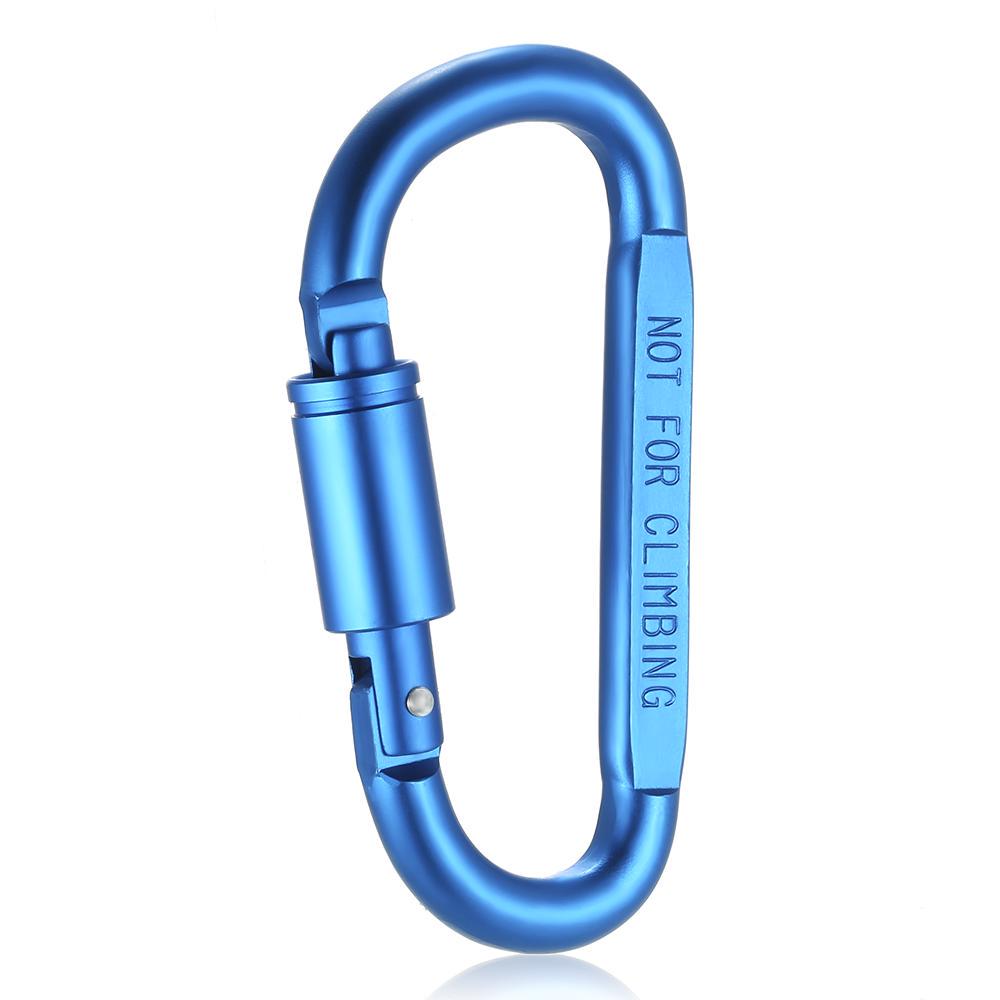 Lixada алюминиевый сплав D-образное кольцо с фиксатором карабина с винтовым замком подвесной крючок с пряжкой брелок для кемпинга и туризма