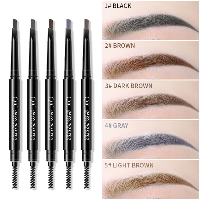 Makeup Automatic Rotation Waterproof Eyebrow Pencil Double Head Natural Makeup Is Not Easy To Decolorize Unibrow Beginners