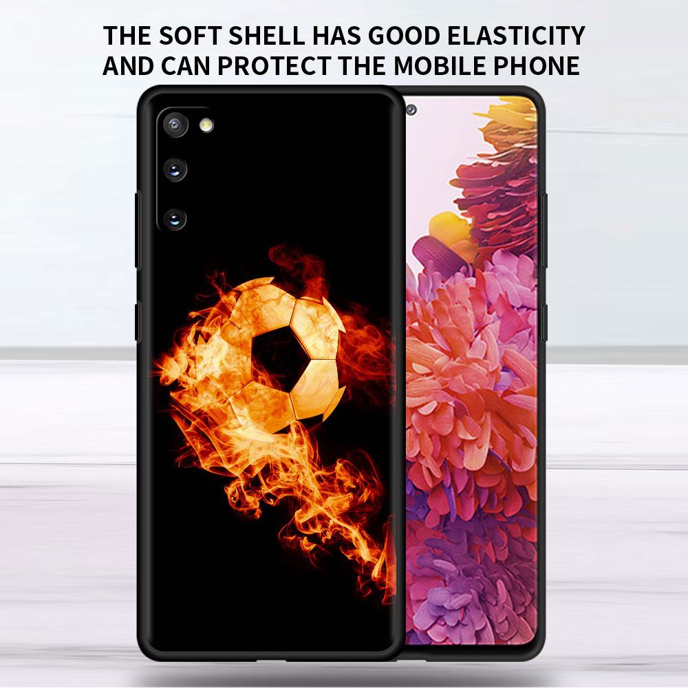 Custodia Morbida Per Samsung Galaxy Note 20 Ultra 10 Plus Lite A50 A70 A20 A40 A20e 9 8 A60 A10e Funda Cover per Telefono I Love Football Capa