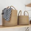 Handmade Woven Dirty Laundry Basket Decorative Clothes Toys Organizer Sundries Organizer  Garden