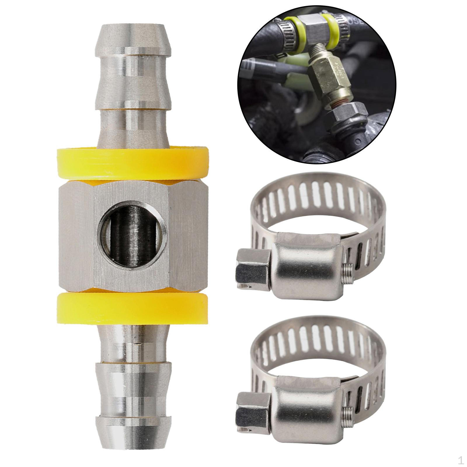

3/8 Car Fuel Line Pressure Sensor T-Fitting Adapter Includes Clamps
