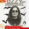 Ozzy Osbourne Vintage Heavy Metal Throw Blanket Black White Retro Design Extra LargeSoft Flannel Carpetlike Custom Blankets