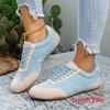 Damen Freizeitschnürer Outdoor Retro Flache Turnschuhe Leichte Bequeme Strapazierfähige Weiche Sohle Sneaker