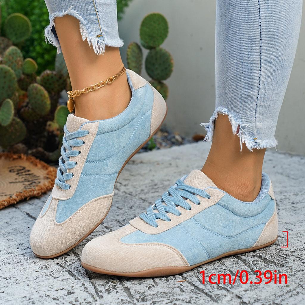 Damen Freizeitschnürer Outdoor Retro Flache Turnschuhe Leichte Bequeme Strapazierfähige Weiche Sohle Sneaker