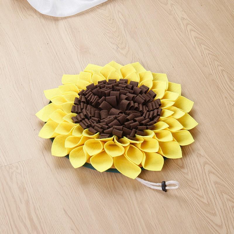 Sunflower Dog Snuffle Mat: Bite-Resistant, Slow Feeder & Anti-Choking Training Blanket