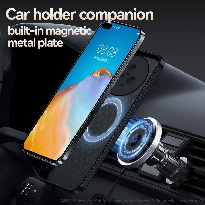 Pro pouzdro Honor Magic5 Pro 5G Luxusní pouzdra na telefon s magnetem a texturou kůže pro Honar Honer Magic5pro Magic 5 Pro 5pro 5G Zadní kryt