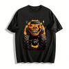 Scary Pumpkin Head Tractor Graphic Casual Men's T-Shirt Pure Cotton T-shirt