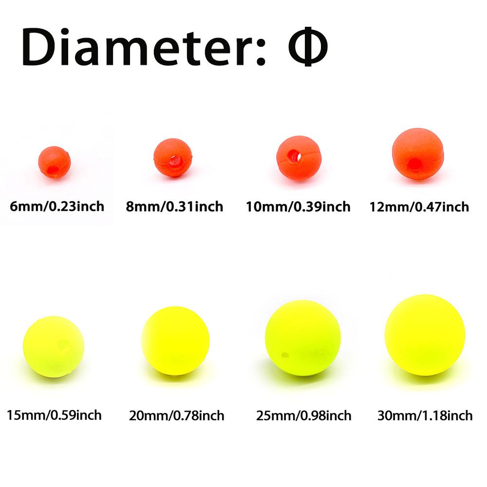 MNFT 20Pcs Foam Floats Ball Beads Pompano Float Bottom Rig Rigging Material for Saltwater Freshwater Fishing Fake Bait