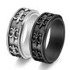 2026 Retro Men's Jewelry Children's Flower Cross Rotatable Gold Ring Antique Jewelry