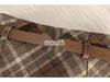Women's Retro Plaid Wool Midi Skirt - High Waist, Slimming, A-Line, with Slit for Autumn/Winter
