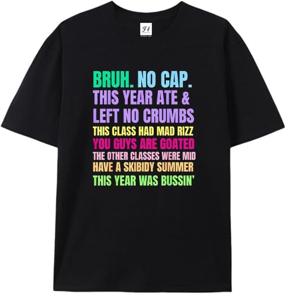 

Gen A Slang Teachers Happy Last Day of School 2026 Funny T-Shirt Black 5XL різнокольоровий