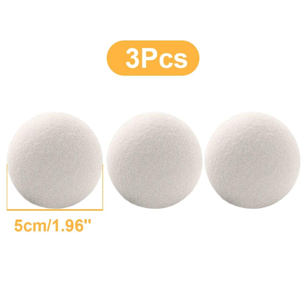6 Reusable Wool Dryer Ball Softener Laundry Room Home Washing 4/5/6cm Wool Drying Kit Washing Machine Accessories