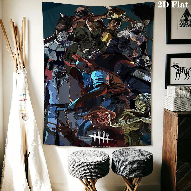 Dead Daylight 2D Flat Wall Tapestry Tapestry Background Cloth Fashion Print Wall Covering Decoration Homestay Soft Decoration Tapestry