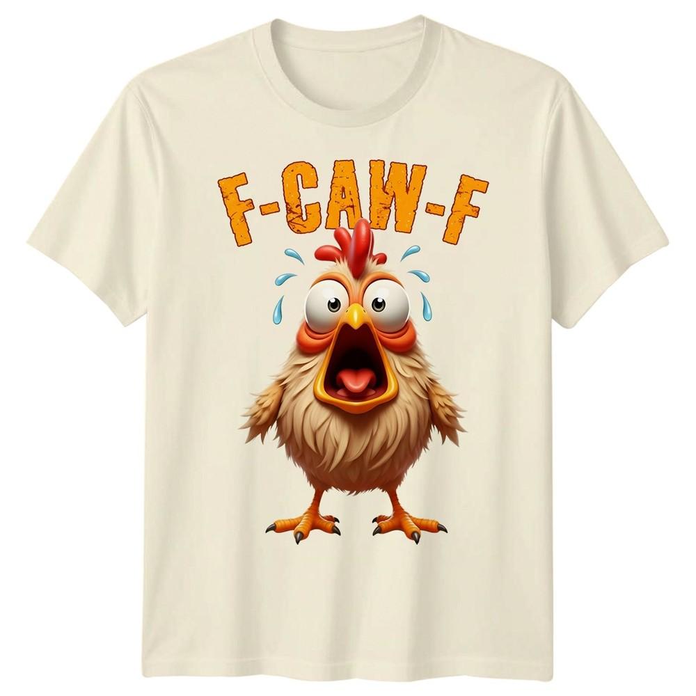 

F-CAW-F Sarcastic Chicken Meme Tee Funny Gothic Halloween T-Shirt Adults#8 3XL