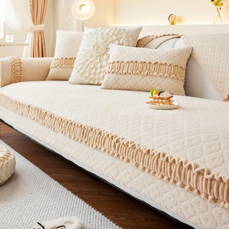 

Современный чехол для дивана, плюшевый чехол для сиденья, украшение для дома, противоскользящий чехол для гостиной, защита мебели, подушка для дивана, полотенце для дивана 70x150cm