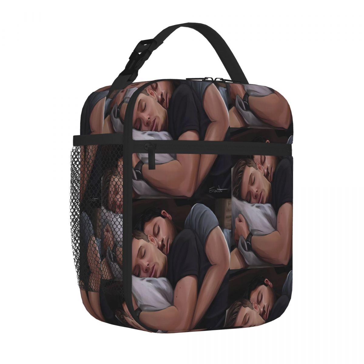Bestselling Destiel Cuddles Stitched Detail Meal Prep Bag Staff Lunch Insulated Lunch Bag One Size
