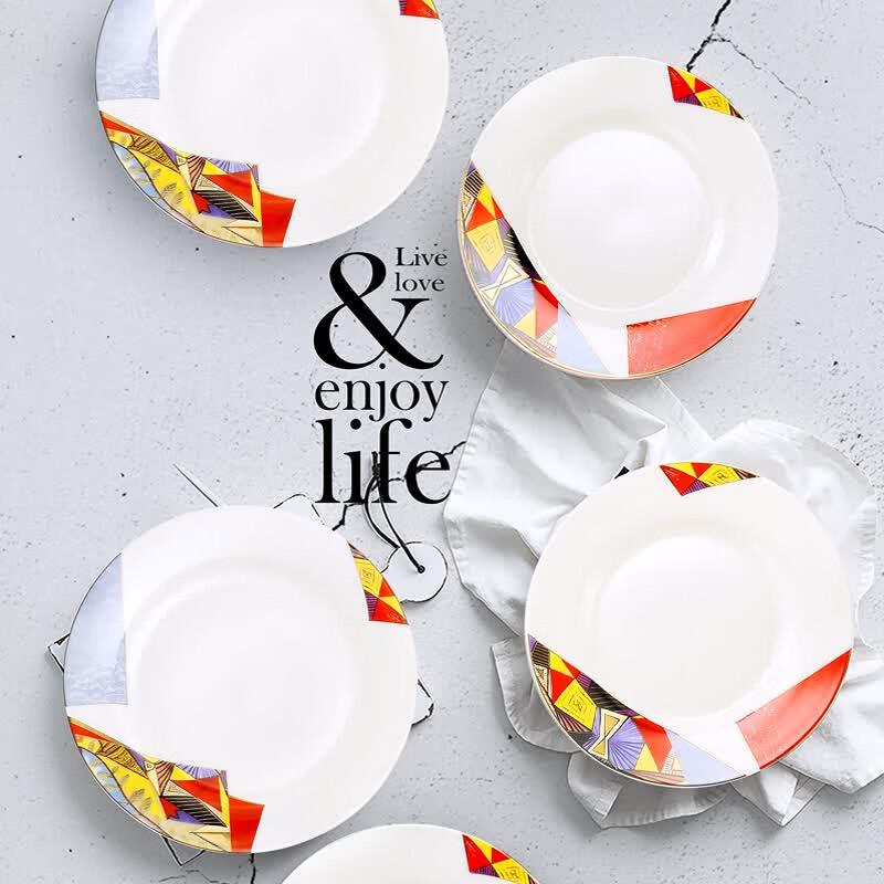 PIMIO Dora 28-Piece Ceramic Dinnerware Set
