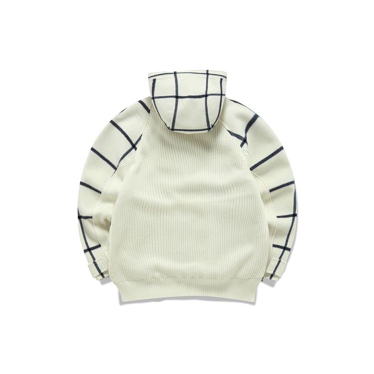 Fila Color Block Plaid Hooded Jacket Women Jackets Milk-White F11W144708F-IV