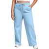 Unisex Size Sweatpants with Pockets Loose Straight Leg Casual Pants for Men and Women