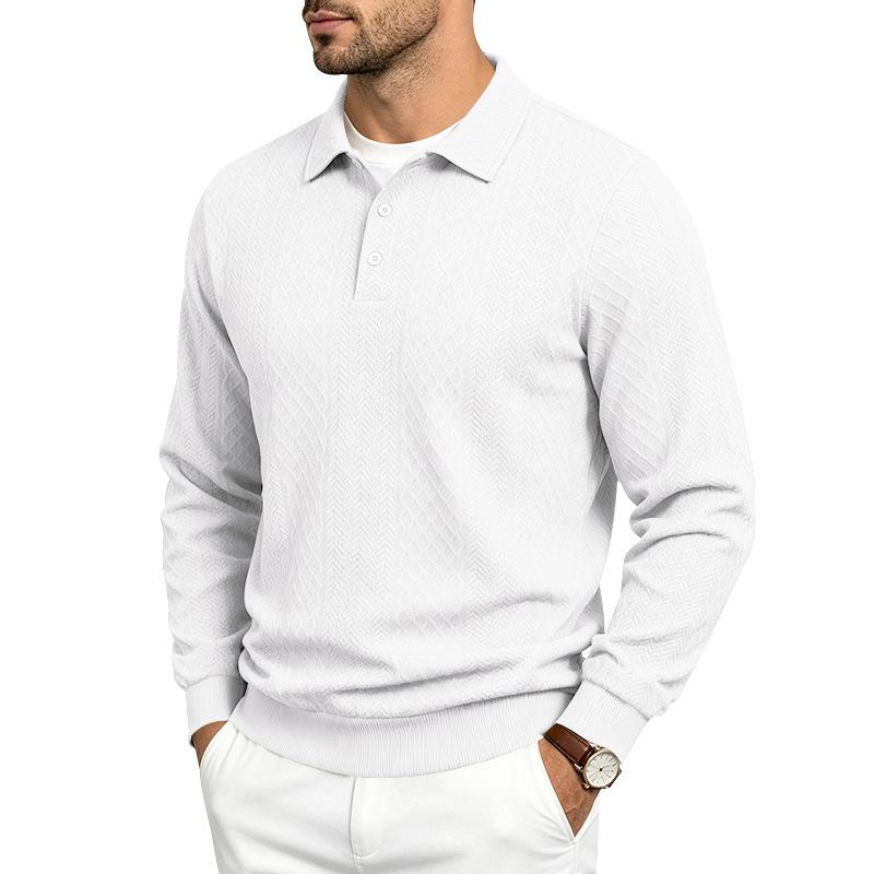 Men’s New Arrivals: Knitted Jumpers, Business Polo Shirts, Casual Long-sleeved Collared Pullovers and Jacquard Hoodies