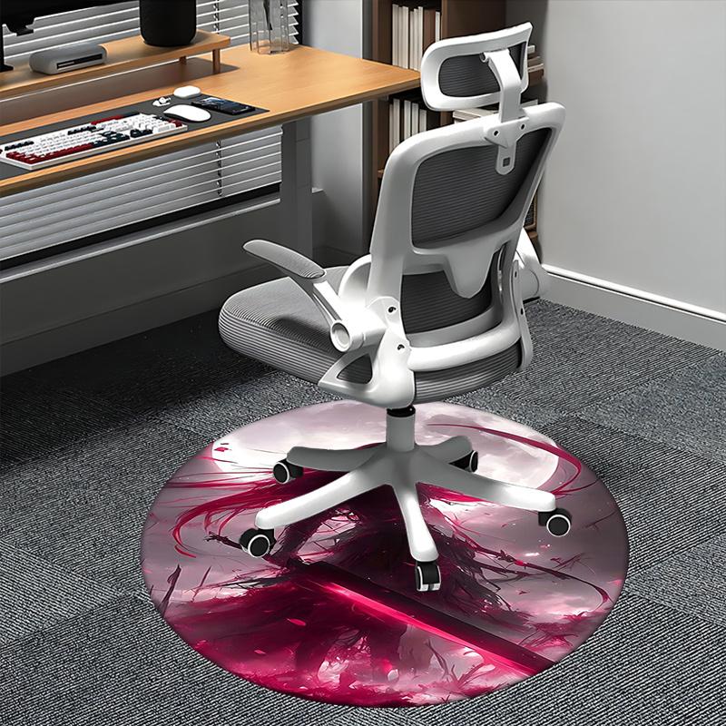 

Fantasy Warrior,Moonlit Battle Chair mat Round Rug Office carpet, Non slip, Suitable for Living Rooms, Bedrooms Decor.1205431a 80cm by 80cm