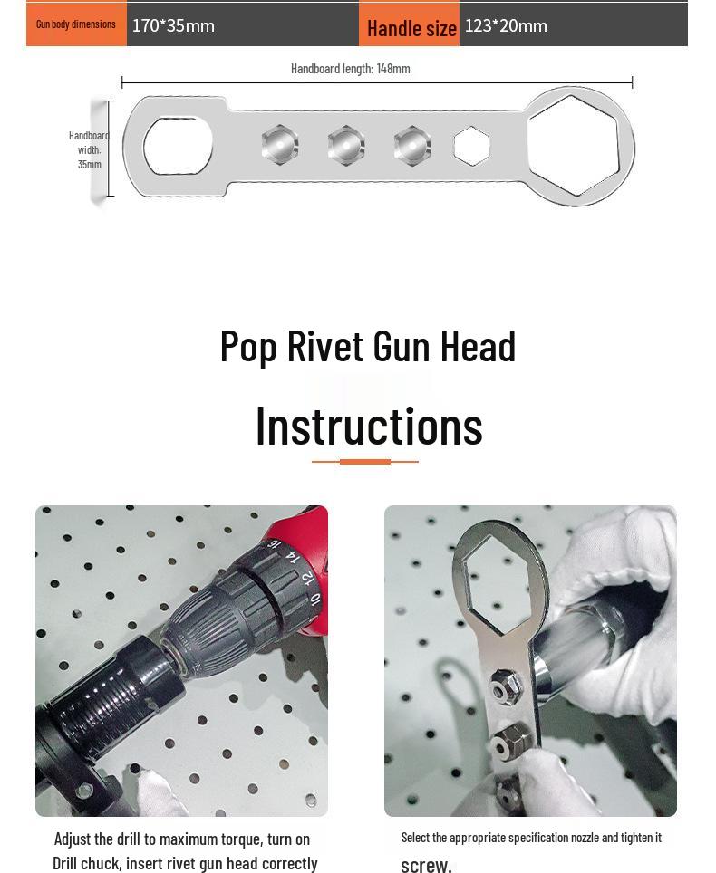 Electric Drill Rivet Gun Adapter - Upgraded Riveting Tool