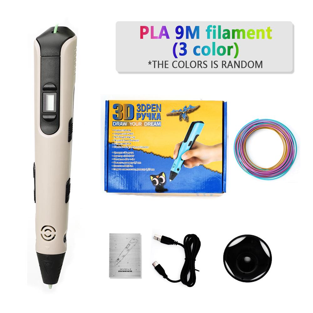 Kids 3D Printing Pen LCD Display Screen 1.75mm ABS/PLA DIY Drawing Pen Gift New