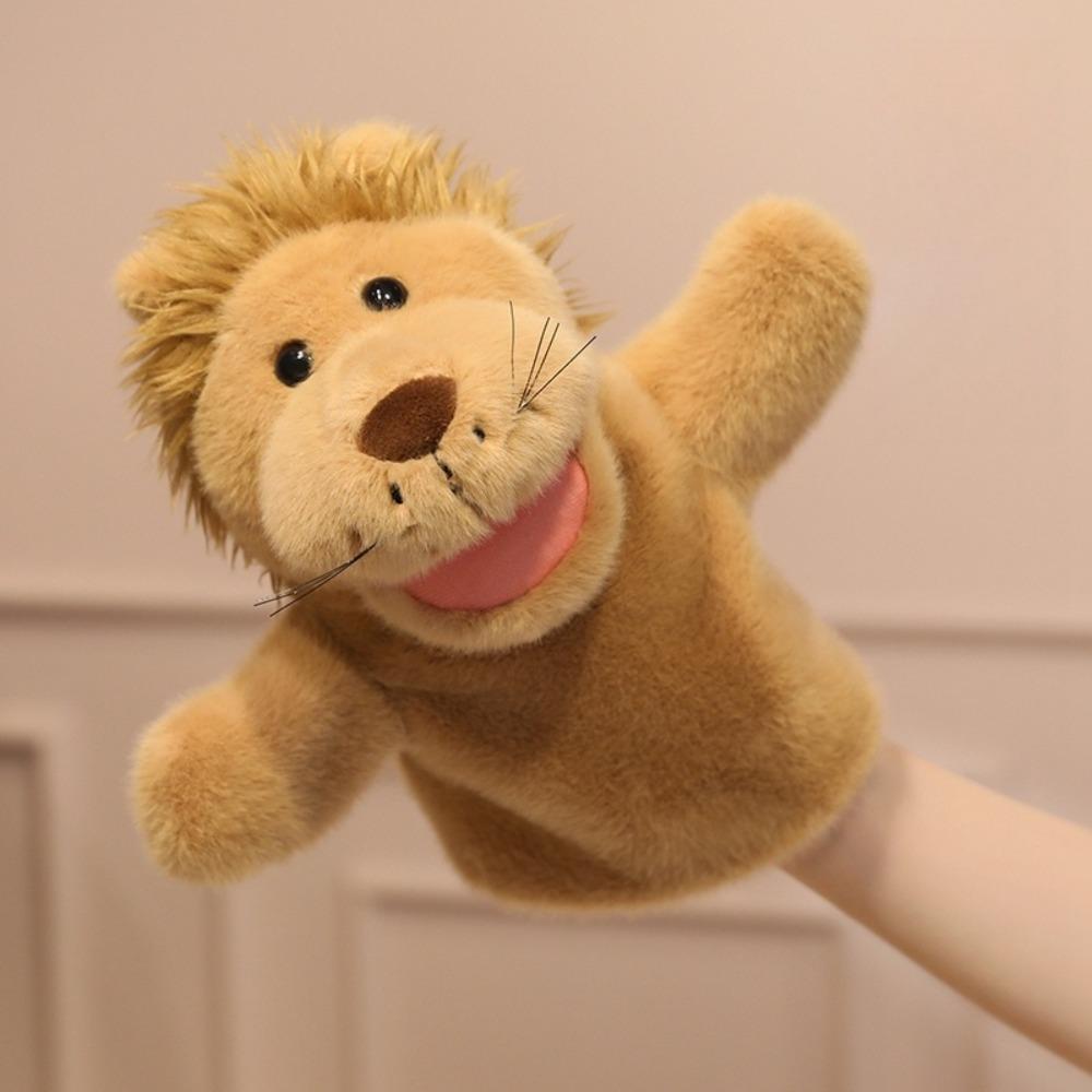 Frog Animal Hand Puppet Storytelling Duck Stuffed Plush Shark Toys Simulation Movable Mouth Hand Finger Story Puppet