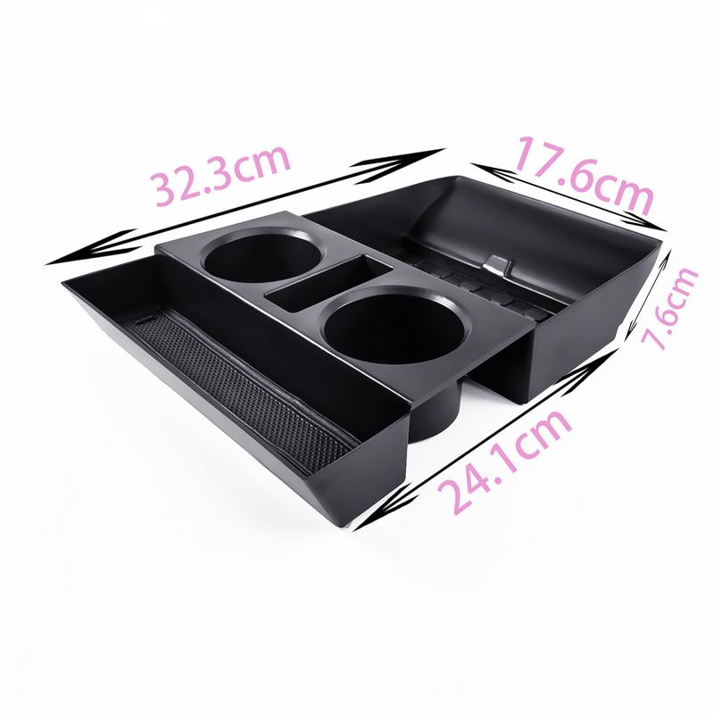 For Hyundai Santa Fe 2024 2025 Car Center Console Box Central Lower Layer Storage Tray Organizer Stowing Tidying Accessories