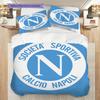 SSC Neapol Vzor Povlečení Sada Prošívaných Dek Quilt Cover Povlak na Polštář Domácí Dekorace Dárek k Narozeninám (1 * povlak na peřinu + 2 * povlak na polštář, bez jádra)