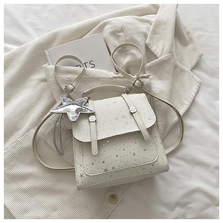 Schoolbag simple star backpack women's 1011 new fashion foreign style handbag casual about foreign style small schoolbag