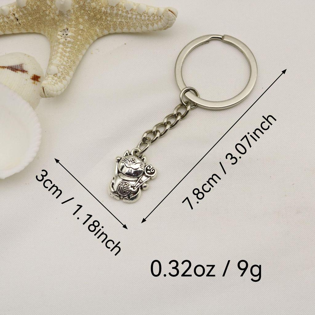 Hot Selling Simple Lucky Cat Keychain Pendant