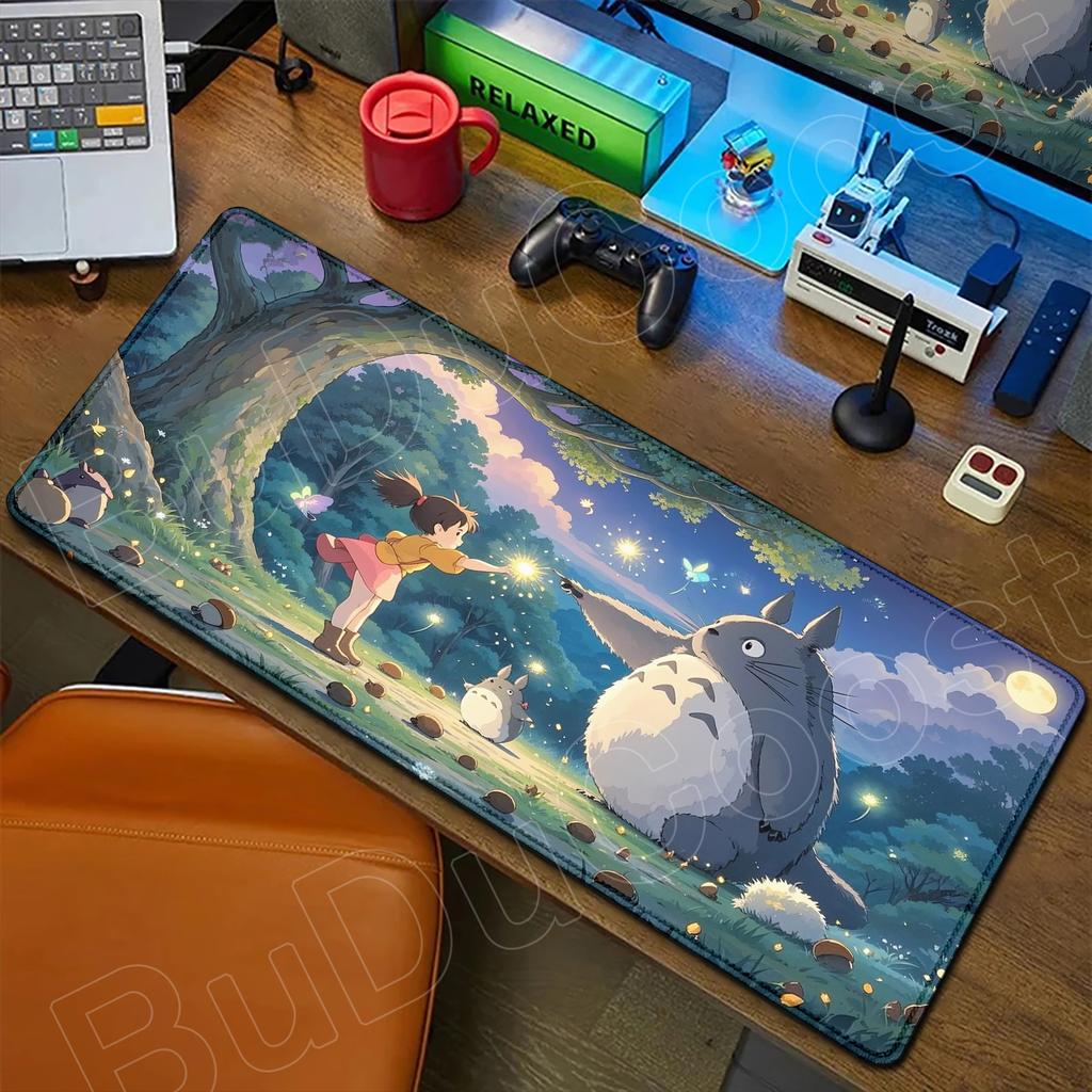 Mouse Pad Office Laptop HD Printing Kawaii Mousepad PC Japan Anime T-totoros Extended Table Mats Gaming Accessories Keyboard Pad