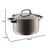WMF FusionTech Mineral High Casserole DR (Dark Brass), a 20cm deep double-handled pot compatible with induction and gas stoves, perfect for waterless
