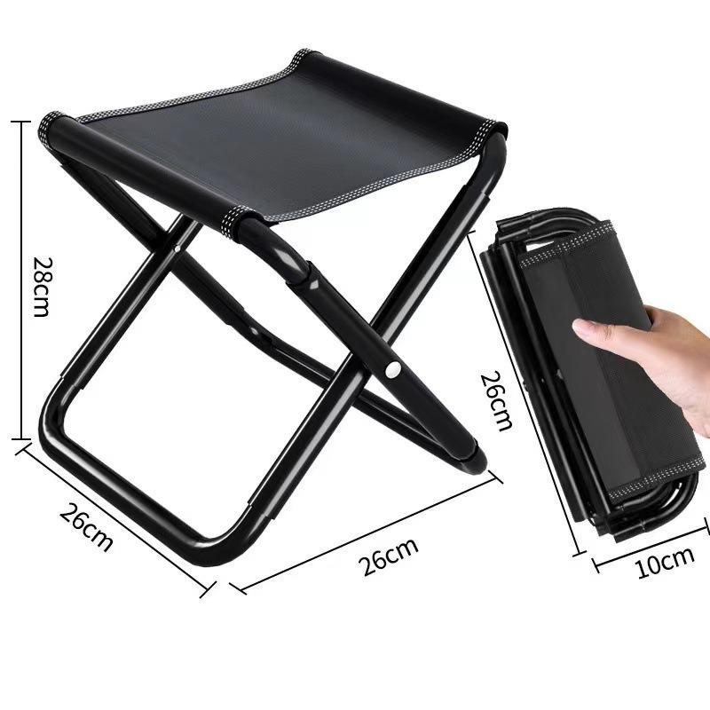1pcs Portable Outdoor Fishing Folding Stool Travel Camping Chairs Thicken Oxford Cloth Stools Outdoor Gear Multi-scenario Application Picnic Stools