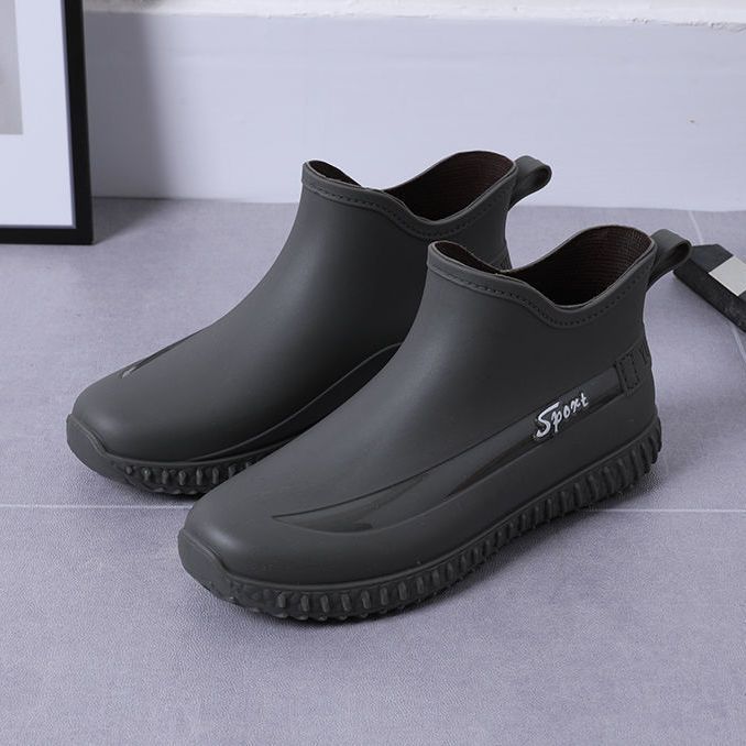 Модные непромокаемые туфли с коротким стволом. Мужская противоскользящая — фото 8