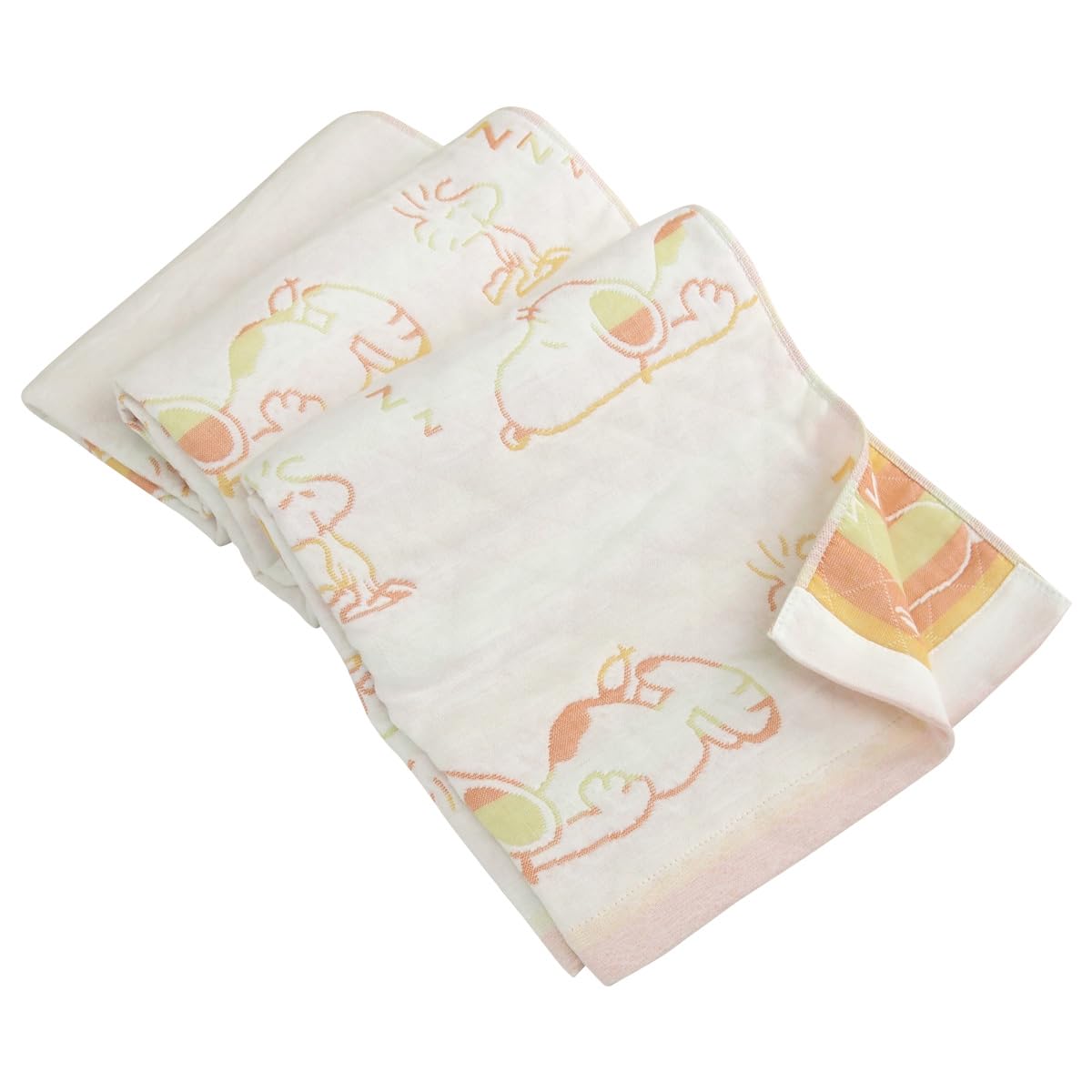 Rivere Марлевый Хлопок Летнее Легкое Одеяло Одеяло, Односпальное, Трехслойная Марля, Снупи, Смесовое, Накидка, (оранжевый) оранжевый