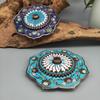 Ying Xiang Yuan Cloisonné Hand-painted Lotus Incense Holder - Creative Home Ornament for Agarwood & Sandalwood Sticks