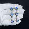 Natural Milky Opal Gemstone Earrings, 925 Sterling Silver Earring, Handmade Boho Silver Jewelry Dangle Earrings, Engagement Gift