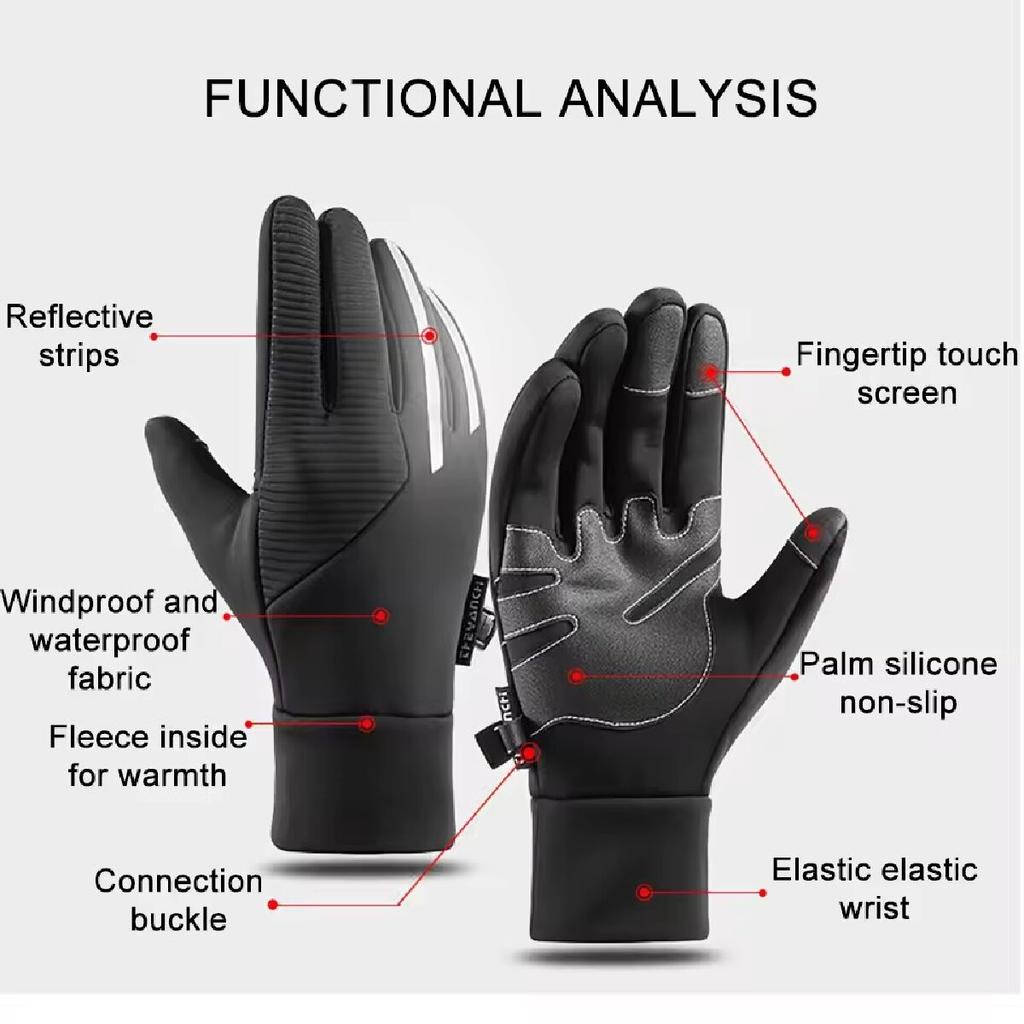 Sports Warm Ski Gloves for Men Women Touch Screen Ski Inner Gloves Bicycle Riding Cold-Proof Outdoor Glove New Winter