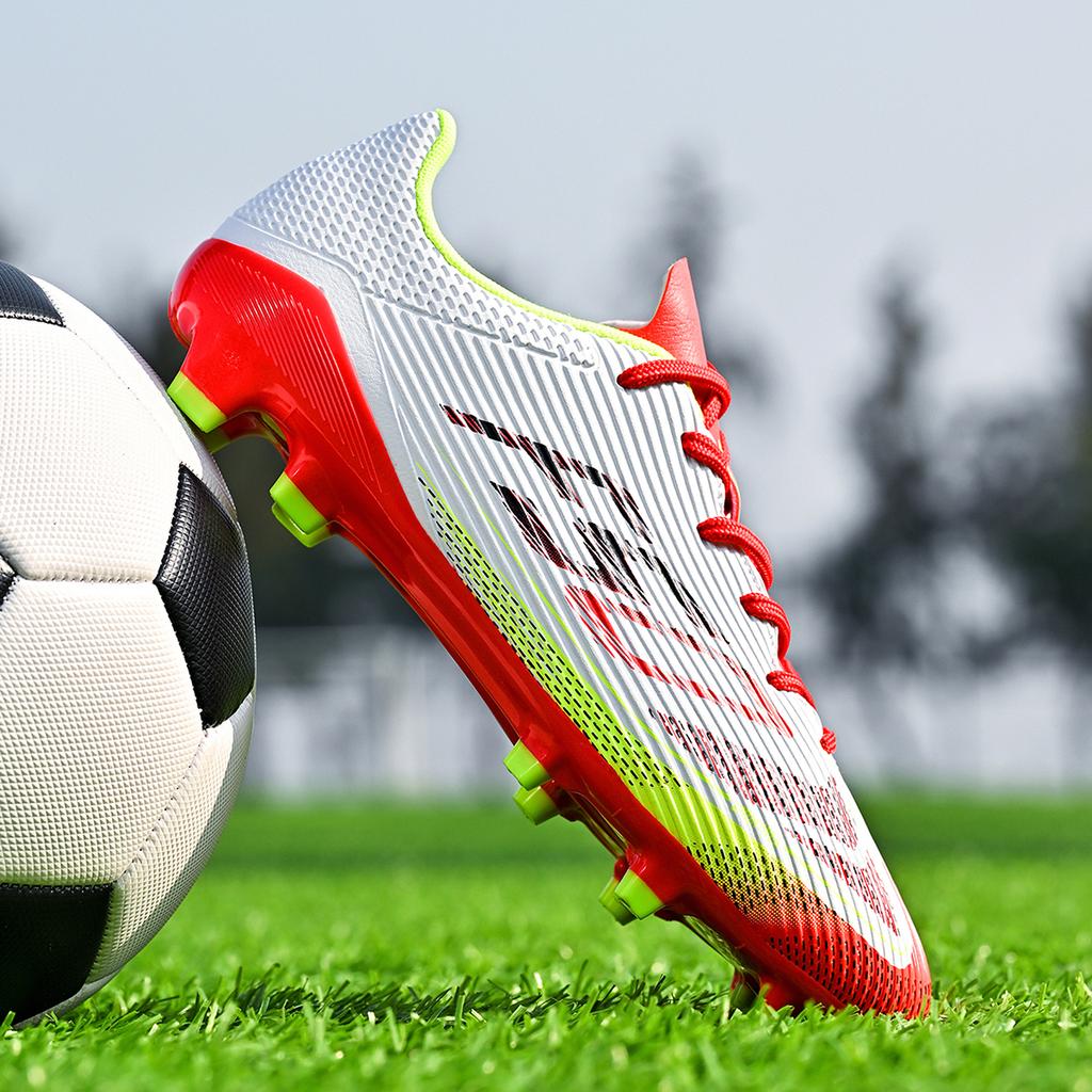 Training Casual Dual-use AG FG Soccer Boots PU Mesh Reinforced TPU Stud Anti-slip Wearproof Outdoor Grass Athletic Shoes