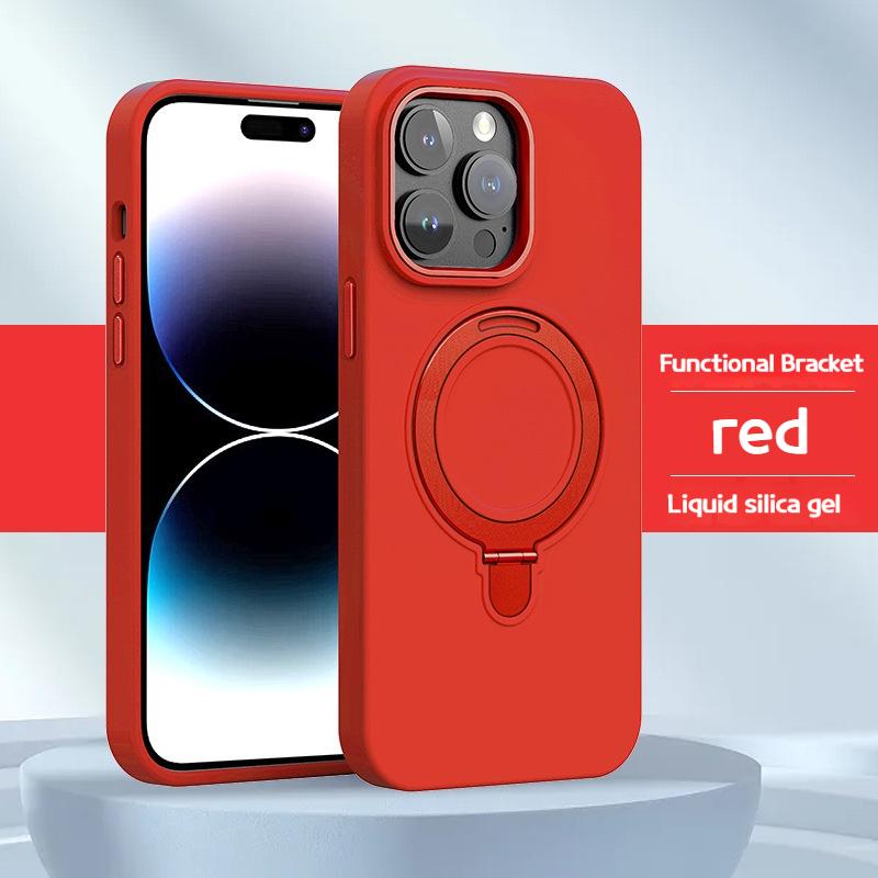 

Silicone Shockproof Soft Case For iPhone 16 15 13 12 14 Pro Max 15 Plus For Magsafe Wireless Charge Ring Holder Phone Case iP 15 Pro max