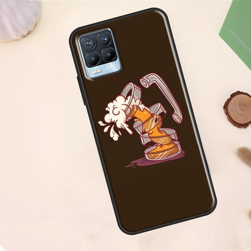 Beer Mug Beer Bubbles Case For Realme C55 C53 C33 C63 C61 C51 C65 C67 C71 C75 11 12 13 14 15 Pro Plus GT6 GT7 Pro
