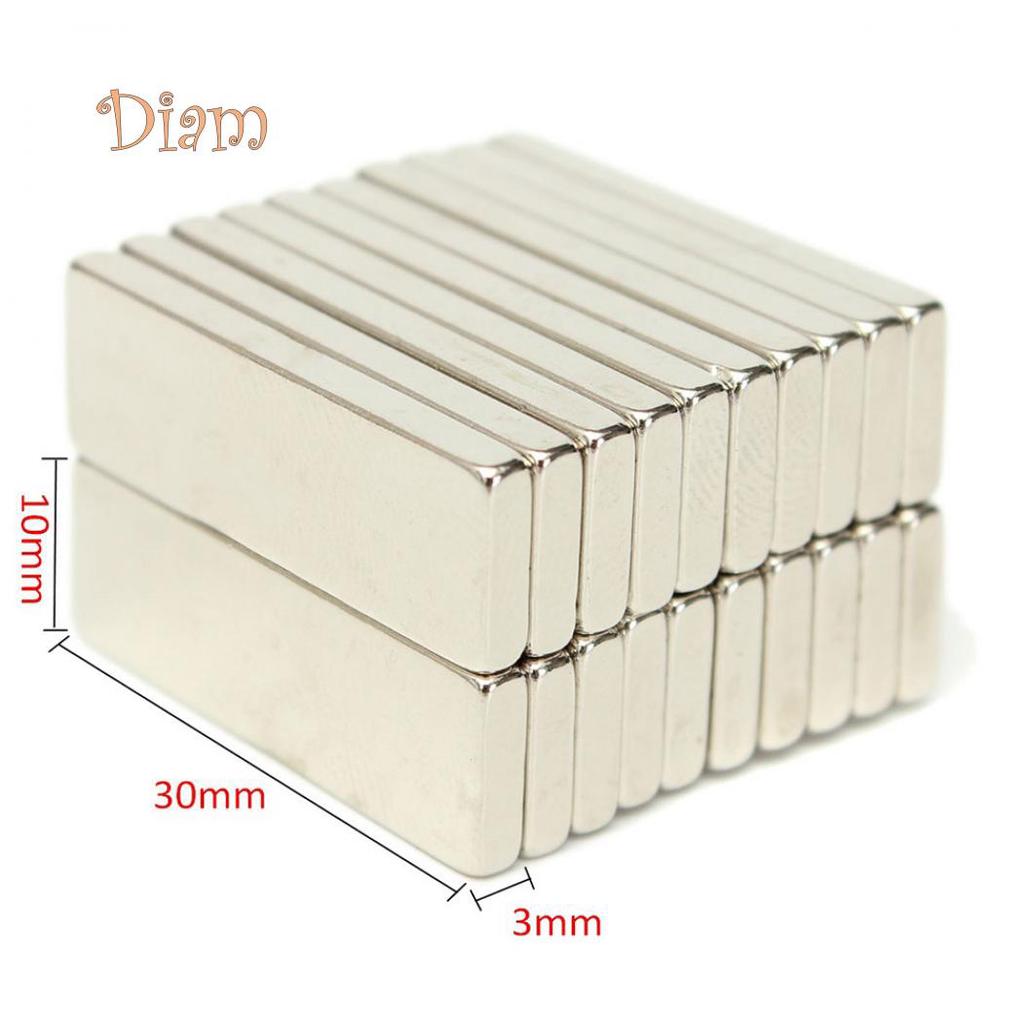 20PCS 30X10X3MM N50 NDFEB STRONG RARE EARTH BAR BLOCK NEODYMIUM MAGNETS NICE FJ