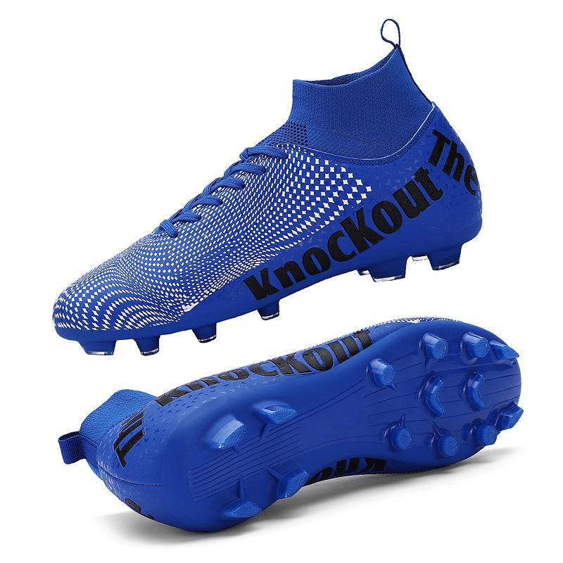 Große Fußballschuhe für Kinder, hohe Herrenschuhe, Wettkampf-Trainingsschuhe für junge Studenten, Kunstrasen, Schuhe mit langem Nagelkleber