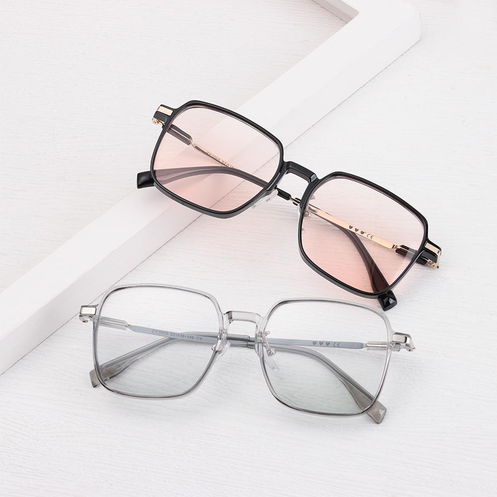Trending Square UV Protection Clear Frame Sunglasses Oversized Sunglasses Shades Ladies Sun Glasses